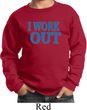 Kids Fitness Sweatshirt I Work Out Sweat Shirt