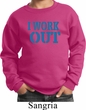 Kids Fitness Sweatshirt I Work Out Sweat Shirt