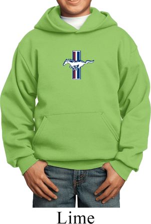 Kids Ford Hoodie The Legend Lives Crest Small Print Hoody