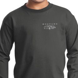 Kids Ford Mustang with Grill Pocket Print Long Sleeve Shirt