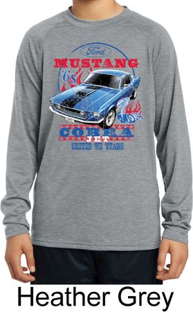 Kids Ford Shirt 1968 Cobra Jet Dry Wicking Long Sleeve Shirt