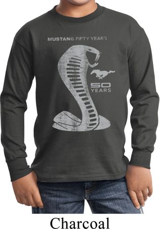 Kids Ford Shirt 50 Years Cobra Long Sleeve Tee T-Shirt