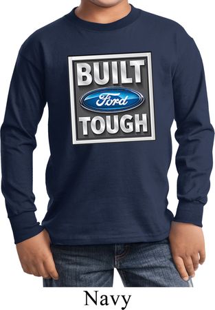 Kids Ford Shirt Built Ford Tough Long Sleeve Tee T-Shirt