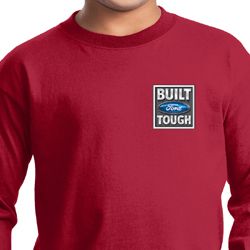 Kids Ford Shirt Built Ford Tough Pocket Print Long Sleeve Tee T-Shirt