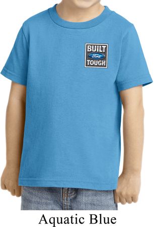 Kids Ford Shirt Built Ford Tough Pocket Print Toddler Tee T-Shirt