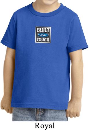 Kids Ford Shirt Built Ford Tough Small Print Toddler Tee T-Shirt