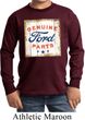 Kids Ford Shirt Distressed Genuine Ford Parts Long Sleeve Tee T-Shirt