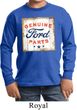 Kids Ford Shirt Distressed Genuine Ford Parts Long Sleeve Tee T-Shirt