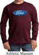 Kids Ford Shirt Ford Oval Long Sleeve Tee T-Shirt