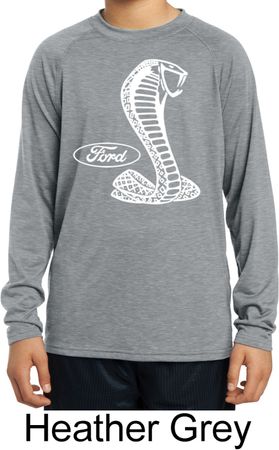 Kids Ford Shirt Mustang Cobra Dry Wicking Long Sleeve Shirt