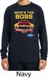 Kids Ford Shirt Mustang Who's The Boss Dry Wicking Long Sleeve Shirt