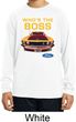 Kids Ford Shirt Mustang Who's The Boss Dry Wicking Long Sleeve Shirt