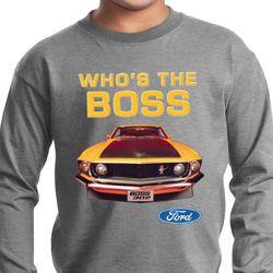 Kids Ford Shirt Mustang Who's The Boss Long Sleeve Shirt