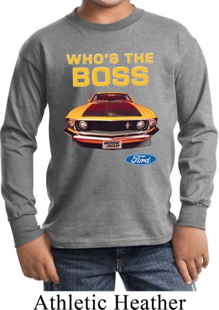 Kids Ford Shirt Mustang Who's The Boss Long Sleeve Shirt