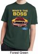 Kids Ford Shirt Mustang Who's The Boss Moisture Wicking Shirt