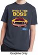 Kids Ford Shirt Mustang Who's The Boss Moisture Wicking Shirt
