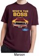 Kids Ford Shirt Mustang Who's The Boss Moisture Wicking Shirt