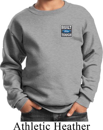 Kids Ford Sweatshirt Built Ford Tough Pocket Print Sweat Shirt