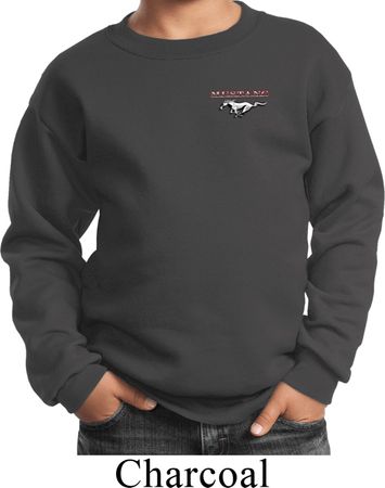 Kids Ford Sweatshirt Mustang Pocket Print Youth Sweat Shirt