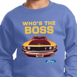 Kids Ford Sweatshirt Mustang Who's The Boss Sweat Shirt