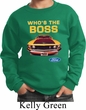 Kids Ford Sweatshirt Mustang Who's The Boss Sweat Shirt