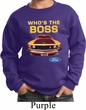 Kids Ford Sweatshirt Mustang Who's The Boss Sweat Shirt