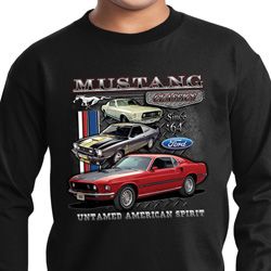 Kids Ford Tee Classic Mustangs Untamed Youth Long Sleeve