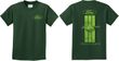 Kids Ford Tee Green Mustang Stripe (Front & Back) Youth Shirt
