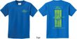 Kids Ford Tee Green Mustang Stripe (Front & Back) Youth Shirt