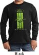 Kids Ford Tee Green Mustang Stripe Youth Long Sleeve