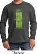 Kids Ford Tee Green Mustang Stripe Youth Long Sleeve