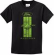 Kids Ford Tee Green Mustang Stripe Youth T-shirt