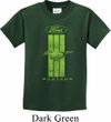 Kids Ford Tee Green Mustang Stripe Youth T-shirt