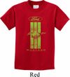 Kids Ford Tee Green Mustang Stripe Youth T-shirt