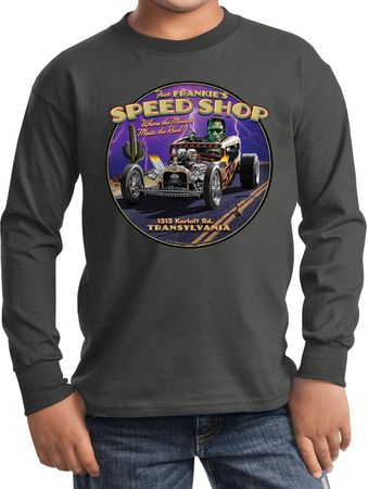 Kids Frankenstein Tee Frankie's Speed Shop Youth Long Sleeve