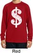 Kids Funny Distressed Dollar Sign Dry Wicking Long Sleeve Tee T-Shirt