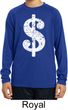 Kids Funny Distressed Dollar Sign Dry Wicking Long Sleeve Tee T-Shirt