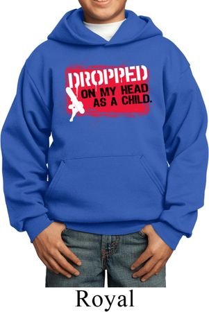 Kids Funny Hoodie Dropped On My Head Hoody