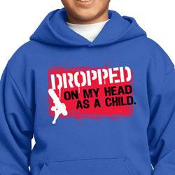 Kids Funny Hoodie Dropped On My Head Hoody