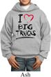 Kids Funny Hoodie I Love Big Trucks Hoody