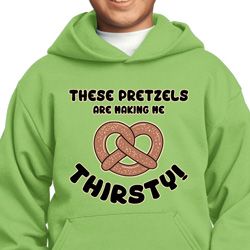 Kids Funny Hoodie Thirsty Pretzels Hoody