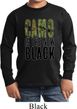 Kids Funny Shirt Camo is the New Black Long Sleeve Tee T-Shirt