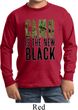 Kids Funny Shirt Camo is the New Black Long Sleeve Tee T-Shirt