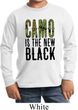 Kids Funny Shirt Camo is the New Black Long Sleeve Tee T-Shirt