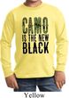 Kids Funny Shirt Camo is the New Black Long Sleeve Tee T-Shirt