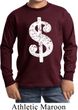 Kids Funny Shirt Distressed Dollar Sign Long Sleeve Tee T-Shirt