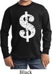 Kids Funny Shirt Distressed Dollar Sign Long Sleeve Tee T-Shirt