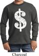 Kids Funny Shirt Distressed Dollar Sign Long Sleeve Tee T-Shirt