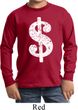 Kids Funny Shirt Distressed Dollar Sign Long Sleeve Tee T-Shirt