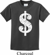 Kids Funny Shirt Distressed Dollar Sign Tee T-Shirt